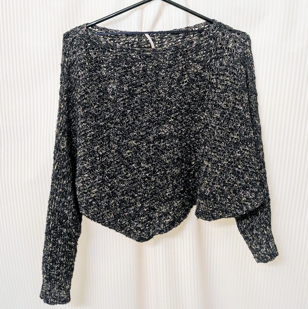 BOHO Free People Open Knit Cropped Sweater - Picture 5 of 5